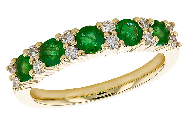 F328-44155: LDS WED RG .70 EMERALD .94 TGW