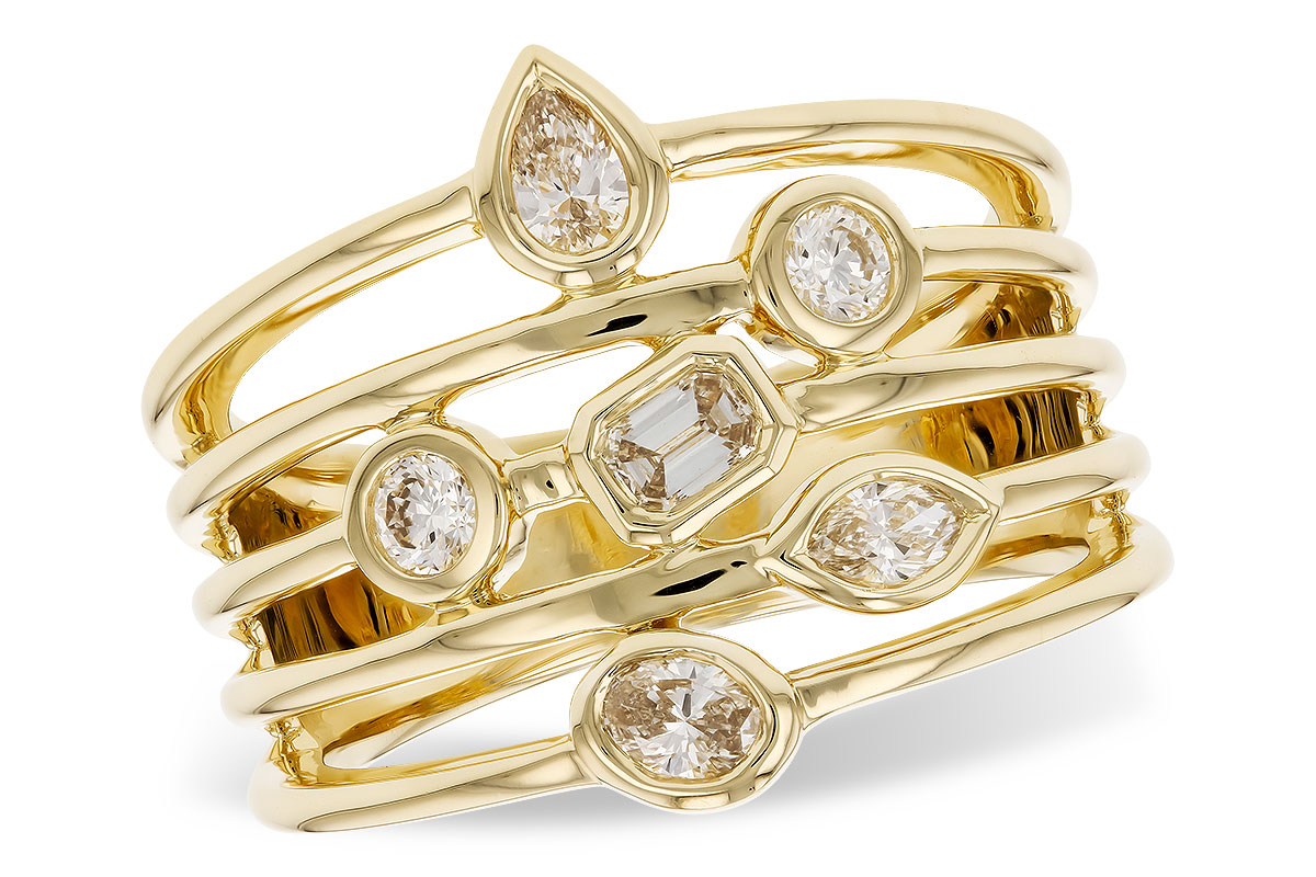 F328-44174: LDS DIA RG .50 TW FANCY CUT DIAMONDS