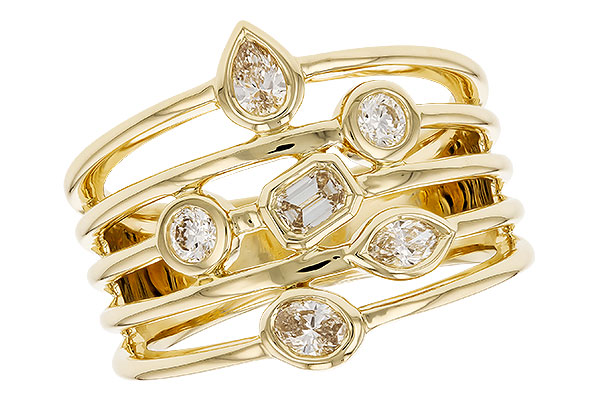 F328-44174: LDS DIA RG .50 TW FANCY CUT DIAMONDS