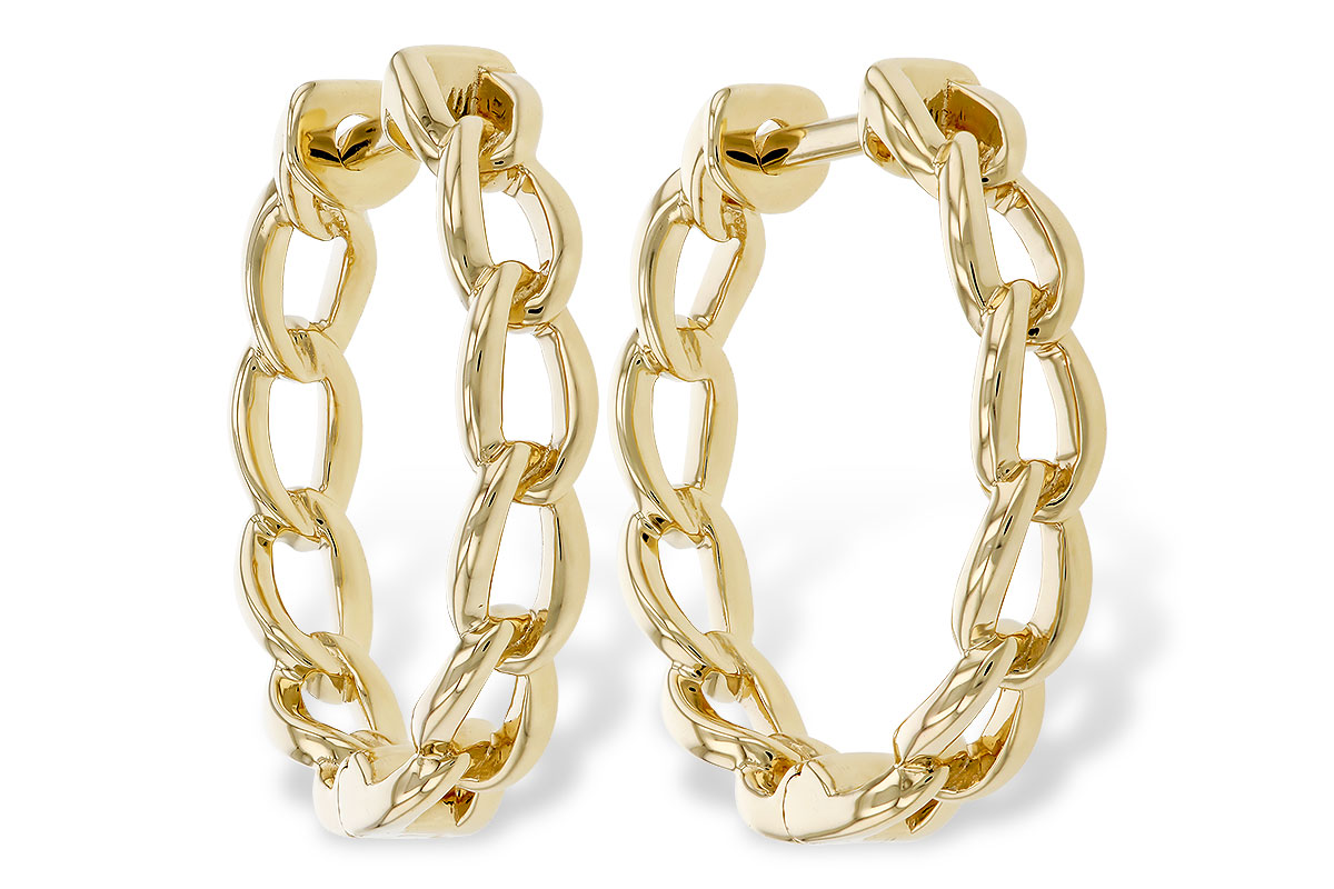F329-28683: GOLD EARRINGS (18MM)