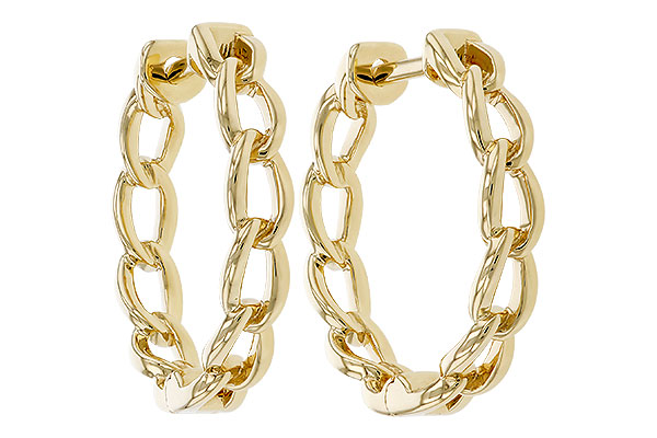 F329-28683: GOLD EARRINGS (18MM)