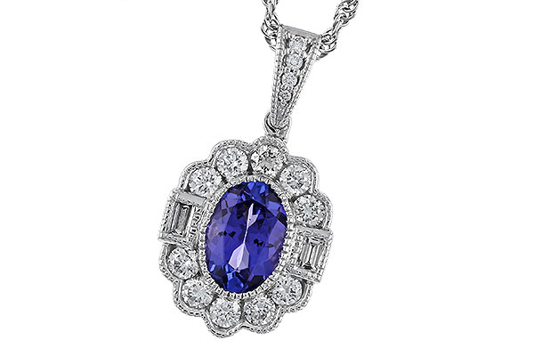 F329-28692: NECKLACE .80 TANZANITE 1.15 TGW (7x5MM OV)