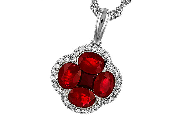 F329-29546: NECKLACE 1.72 RUBY 1.87 TGW