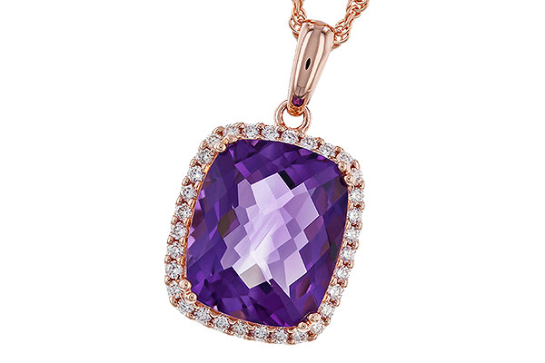 F329-30501: NECKLACE 4.57 AMETHYST 4.81 TGW (12x10MM CU)