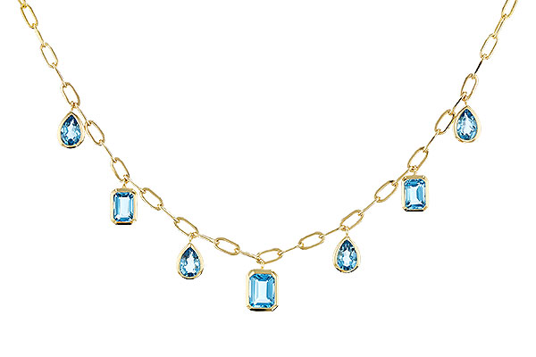 F329-30528: NECKLACE 4.10 TW BLUE TOPAZ (17")
