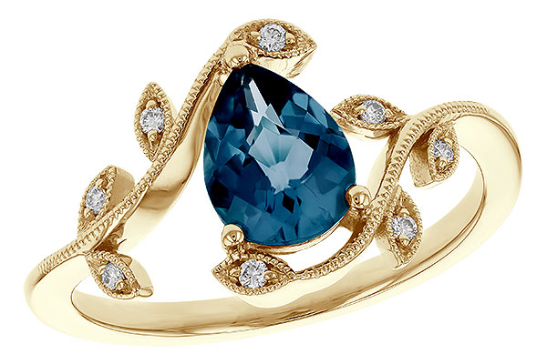 F329-31419: LDS RG 1.20 LONDON BLUE TOPAZ 1.26 TGW (8x6MM LBT)
