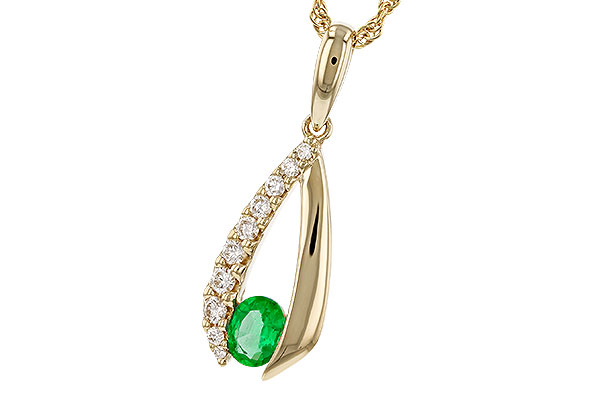 F329-33183: NECKLACE .28 EMERALD .45 TGW (5x4 EMER)