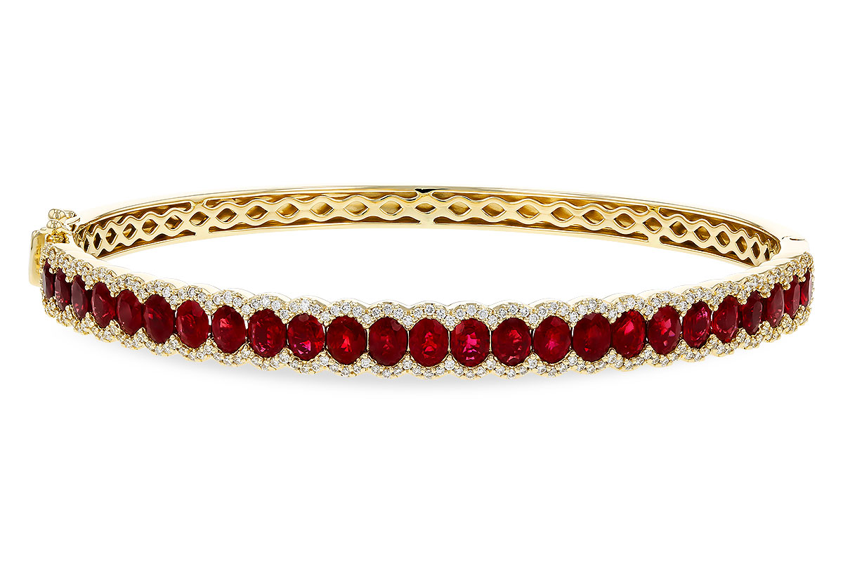F329-35001: BANGLE 5.04 TW RUBY 5.60 TGW
