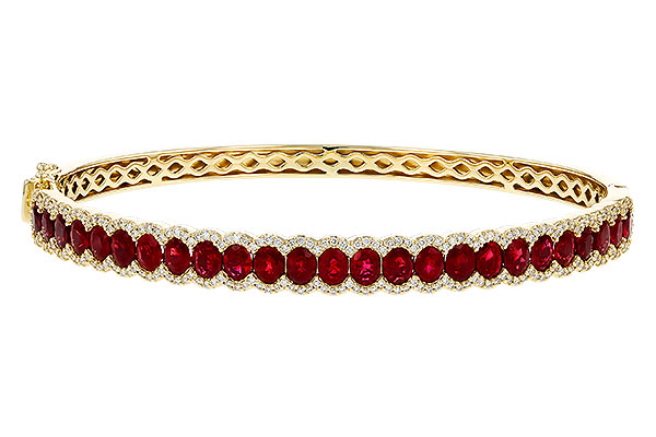 F329-35001: BANGLE 5.04 TW RUBY 5.60 TGW