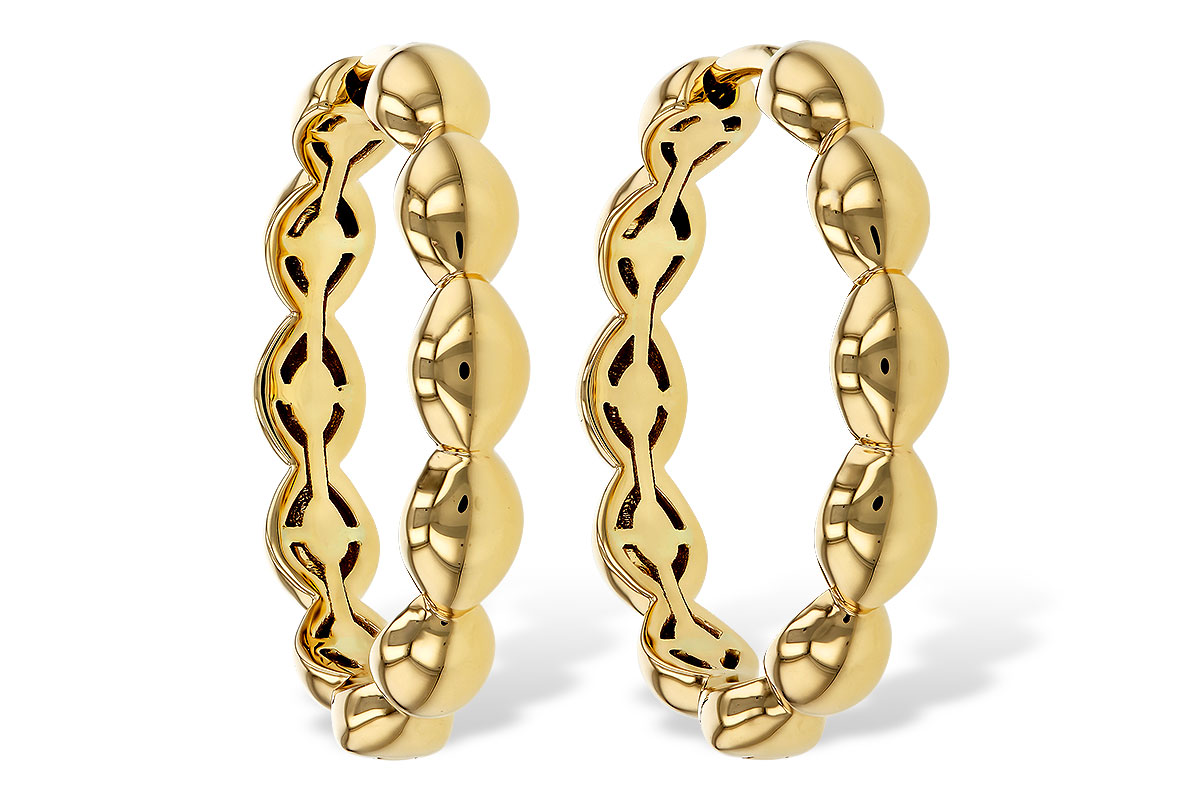 F329-35010: GOLD EARRINGS (21MM)