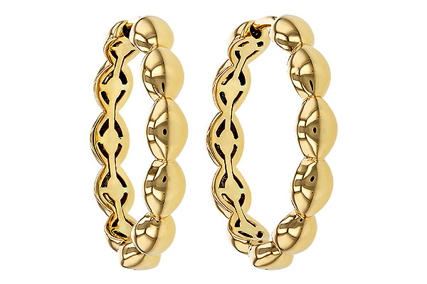 F329-35010: GOLD EARRINGS (21MM)
