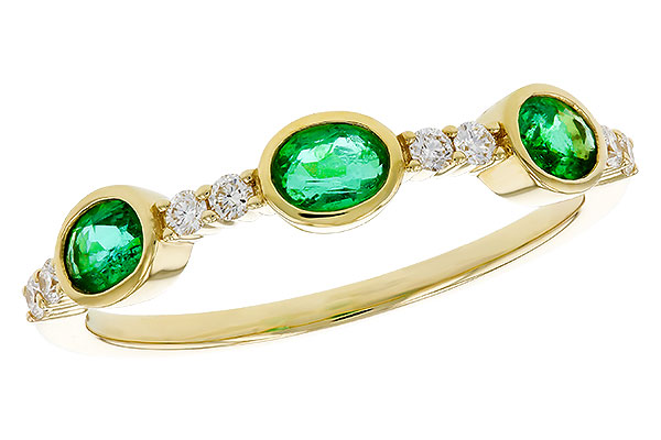 F329-35910: LDS WEDDING RG .46 TW EMERALD .58 TGW