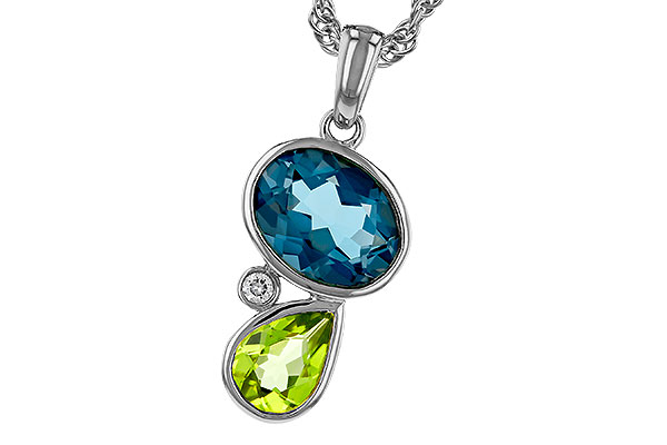 F329-35946: NECKLACE 2.43 SEMI-PREC (PER,LBT) 2.45 TGW