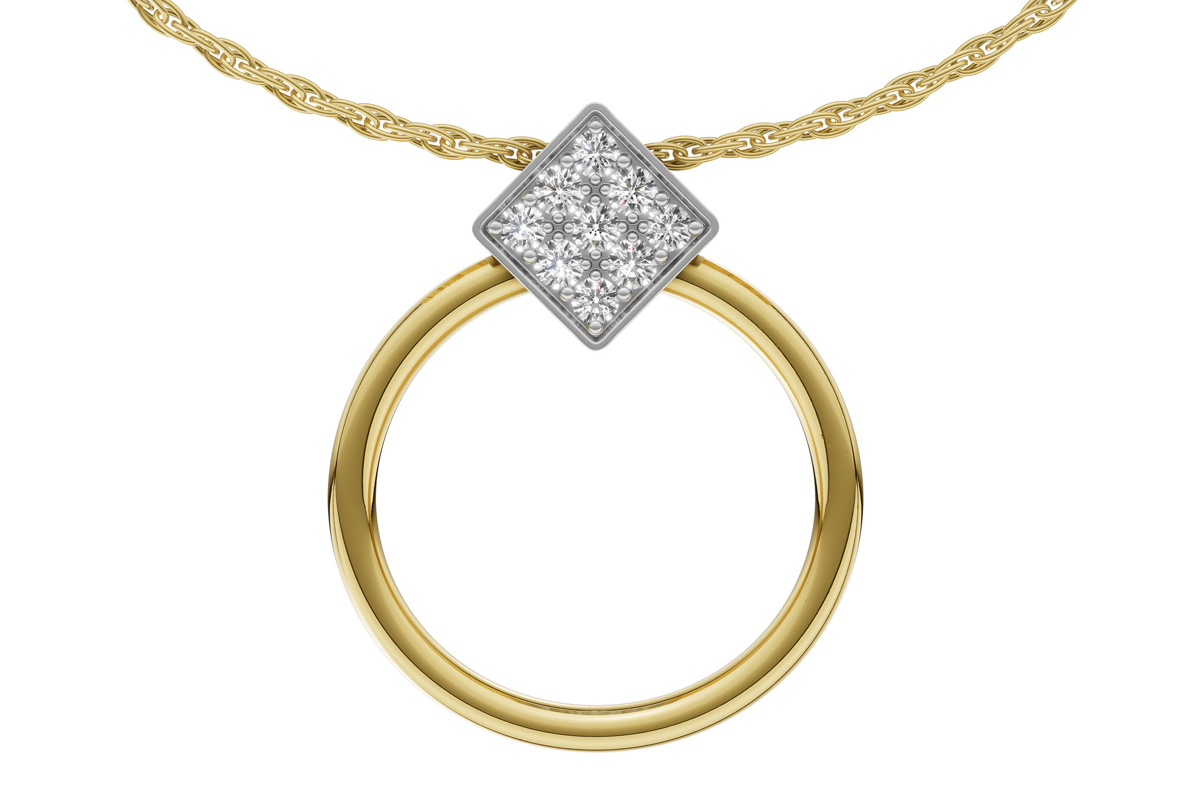 F330-19574: NECKLACE .25 TW