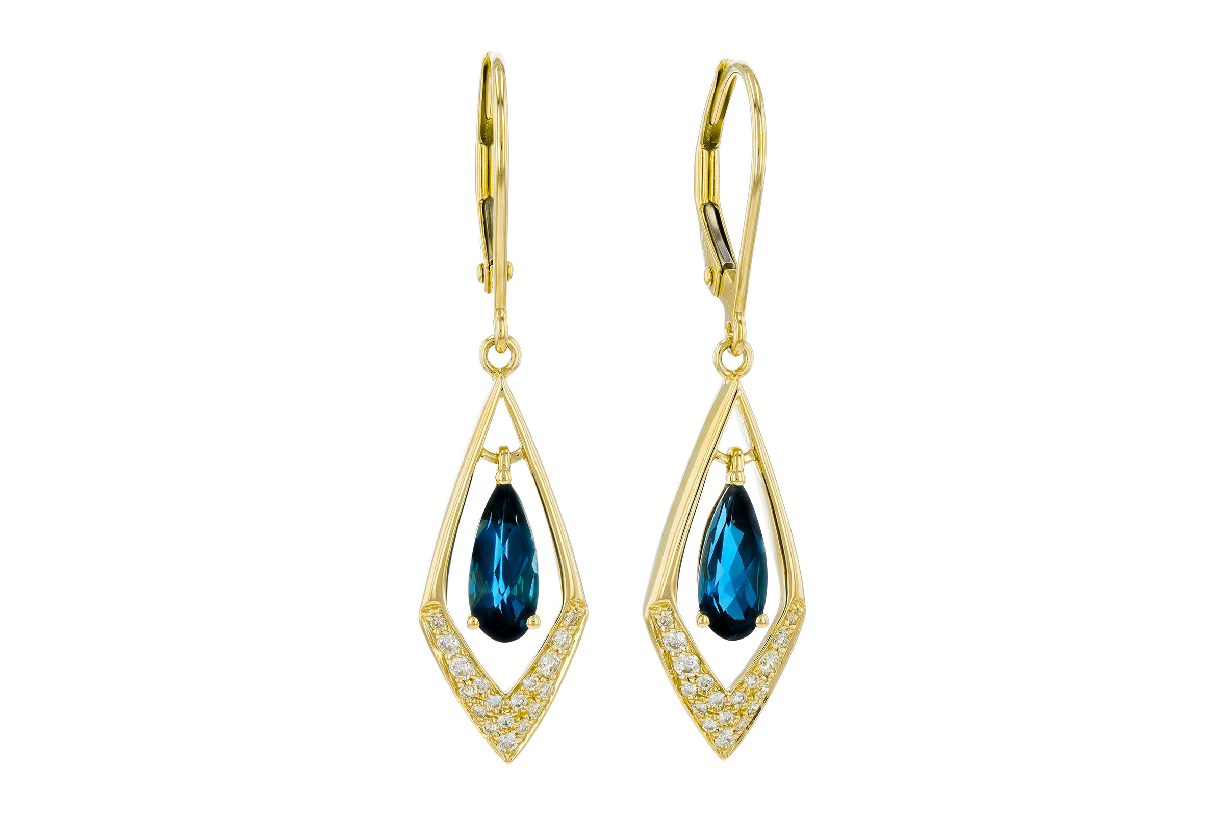 F330-20474: EARR 1.07 TW LONDON BLUE TOPAZ 1.22 TGW