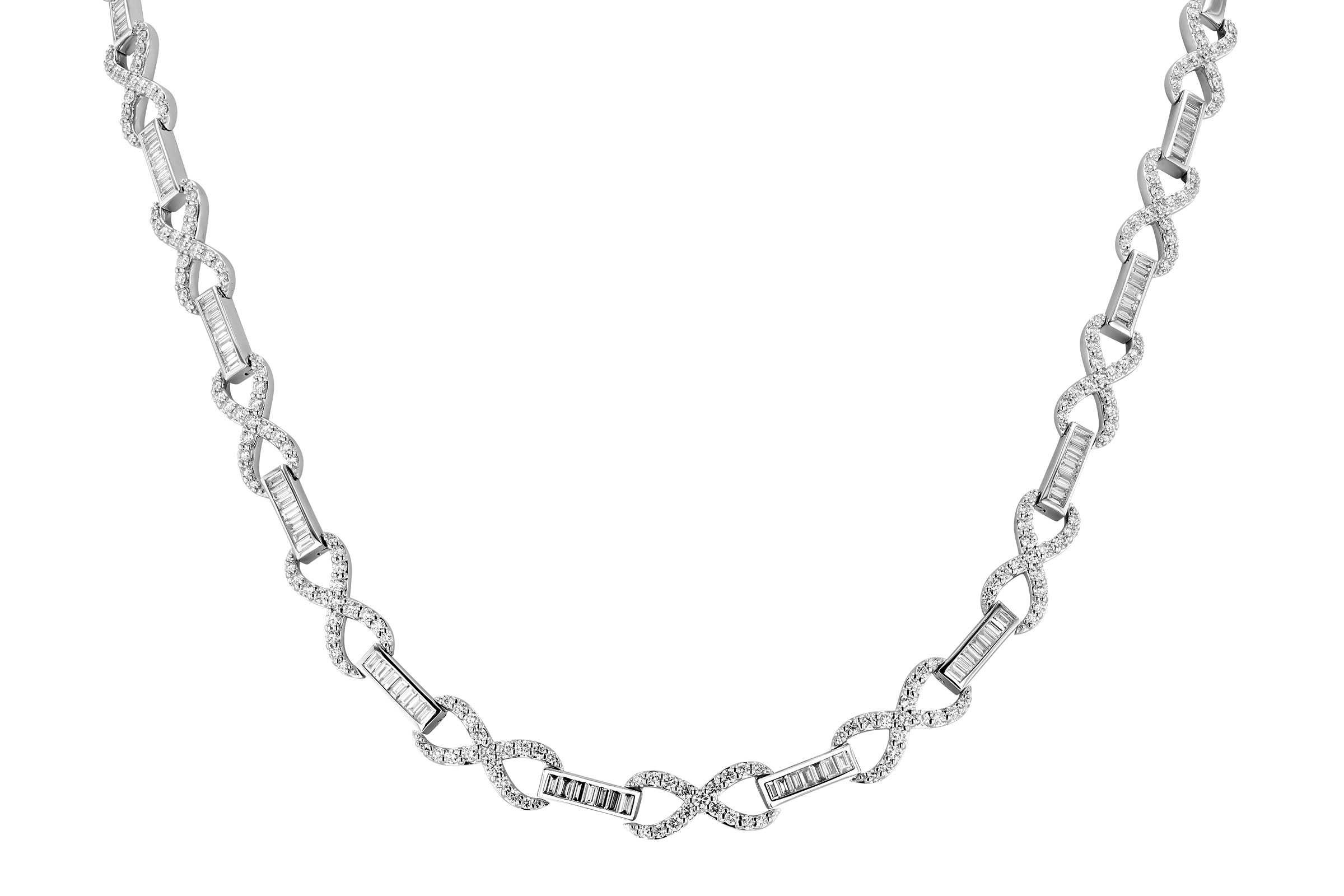 F330-20519: NECKLACE 1.42 TW BAG 3.62 TW (17")