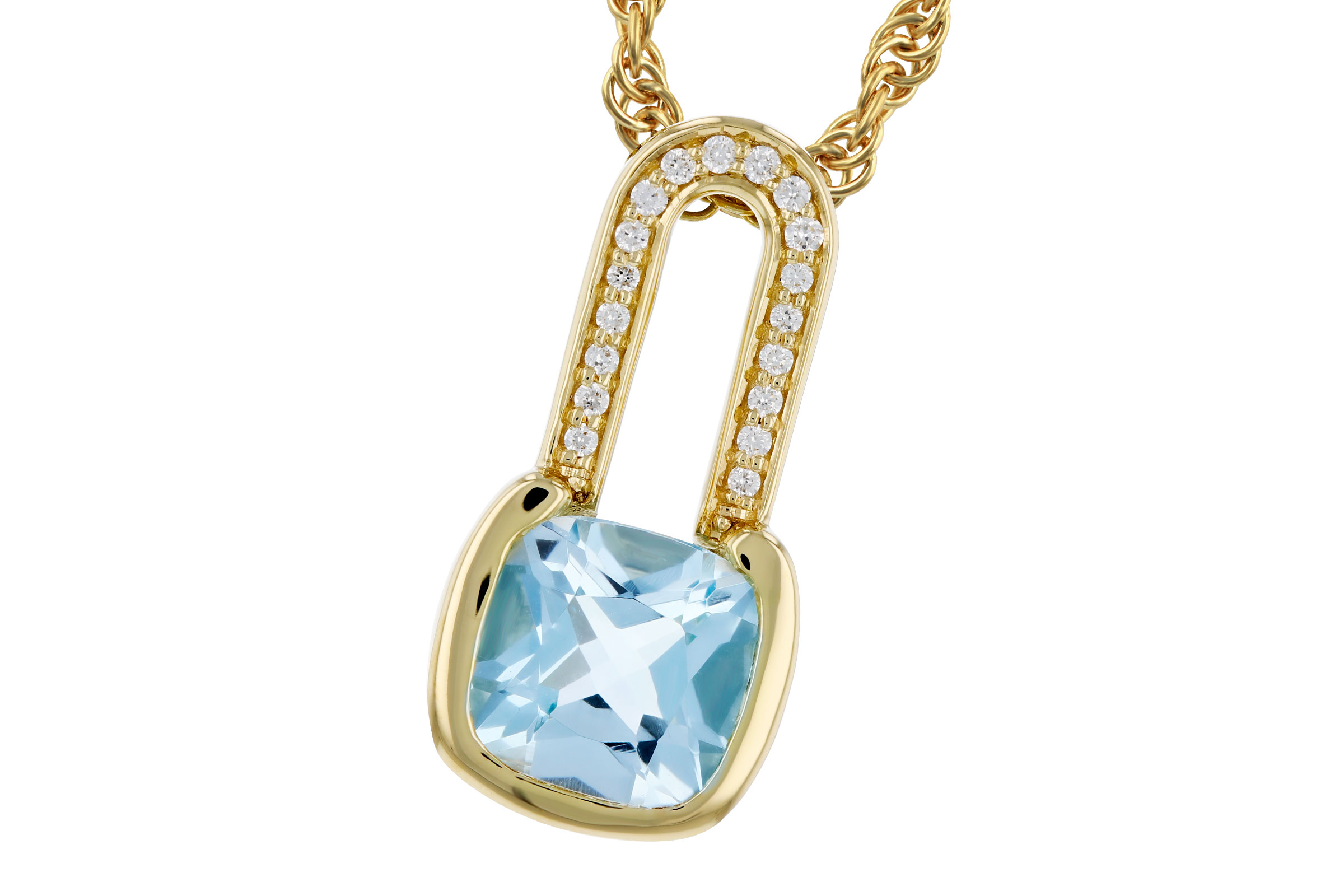 F330-21374: NECKLACE .91 SKY BLUE TOPAZ .95 TGW (6MM BT)