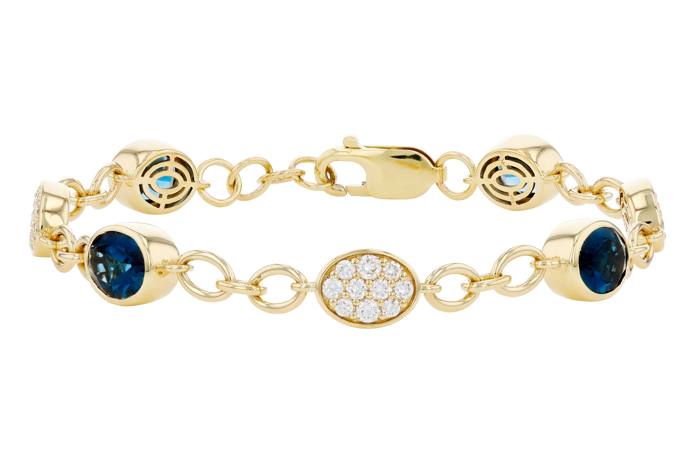 F330-21419: BRACELET 5.24 TW LONDON BLUE TOPAZ 6.00 TGW (7")