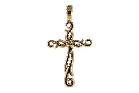 G061-13219: CROSS PENDANT .01 BR