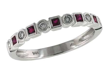 G151-15992: LDS WED RG .18 RUBY .30 TGW