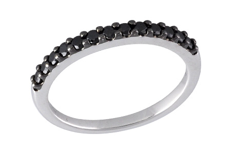 G240-21428: LDS WED RG .29 BLK DIAS TW