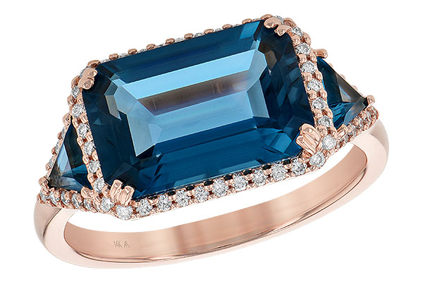 G244-75037: LDS RG 4.60 TW LONDON BLUE TOPAZ 4.82 TGW (12x8MM)