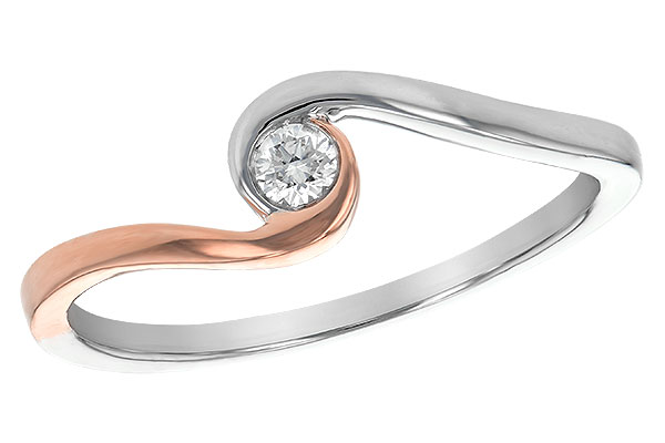 G244-78692: K243-86828 W/ ROSE GOLD TRIM .07 BR