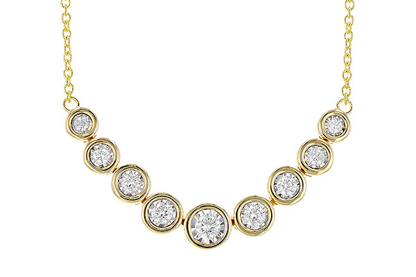 G327-48692: NECKLACE .75 TW