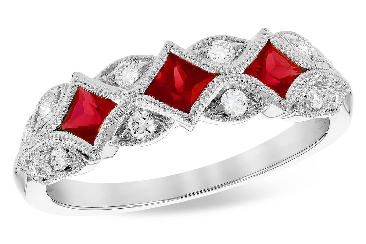 G327-48701: LDS WED RG .55 TW RUBY .70 TGW