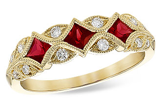 G327-48701: LDS WED RG .55 TW RUBY .70 TGW