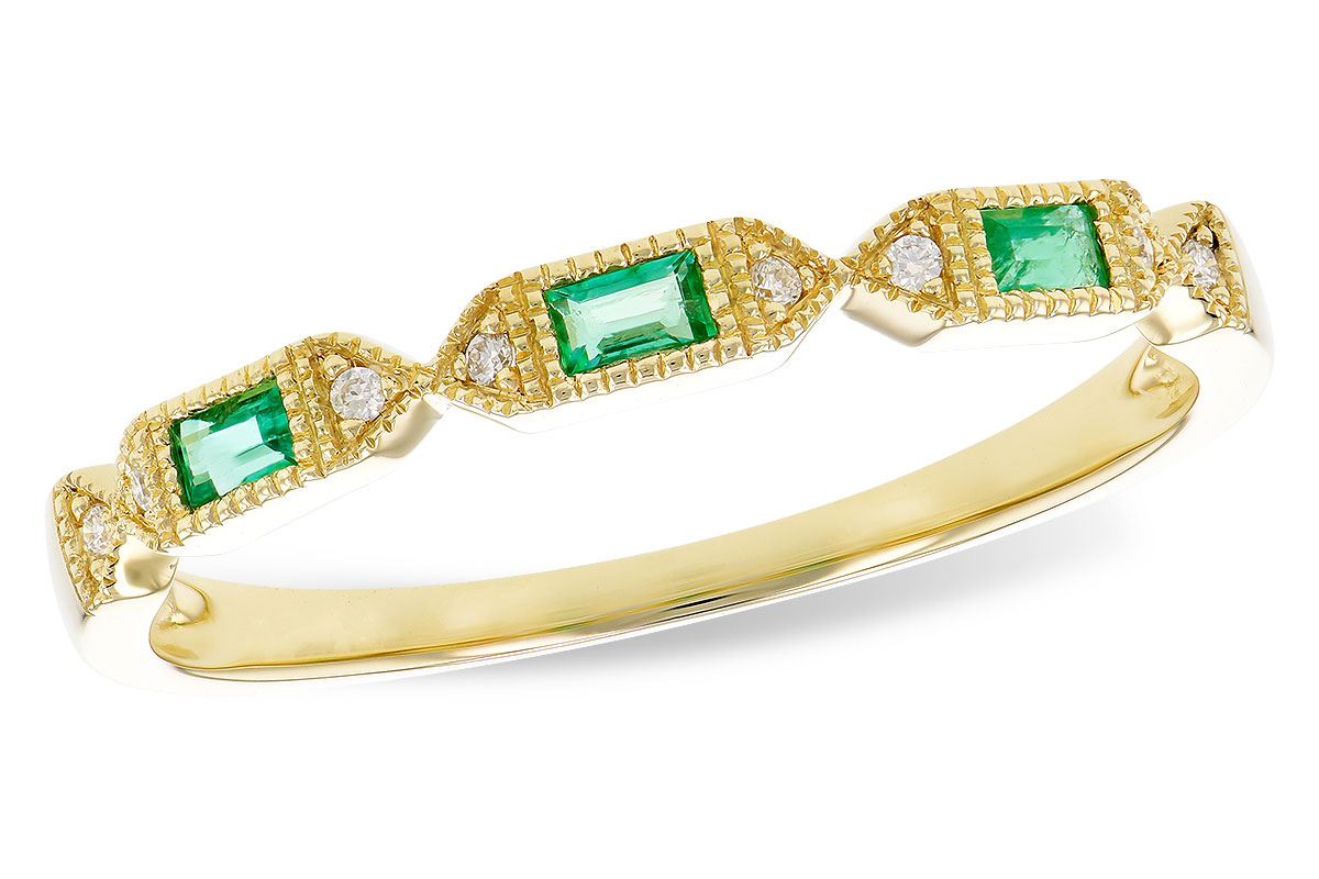 G328-36837: LDS WED RG .10 EMERALD .12 TGW