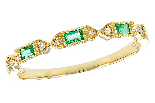 G328-36837: LDS WED RG .10 EMERALD .12 TGW