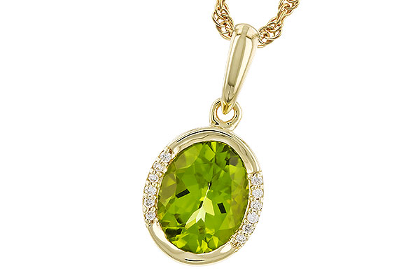 G328-40519: NECKLACE 1.72 TW PERIDOT 1.75 TGW (9x7 PER)