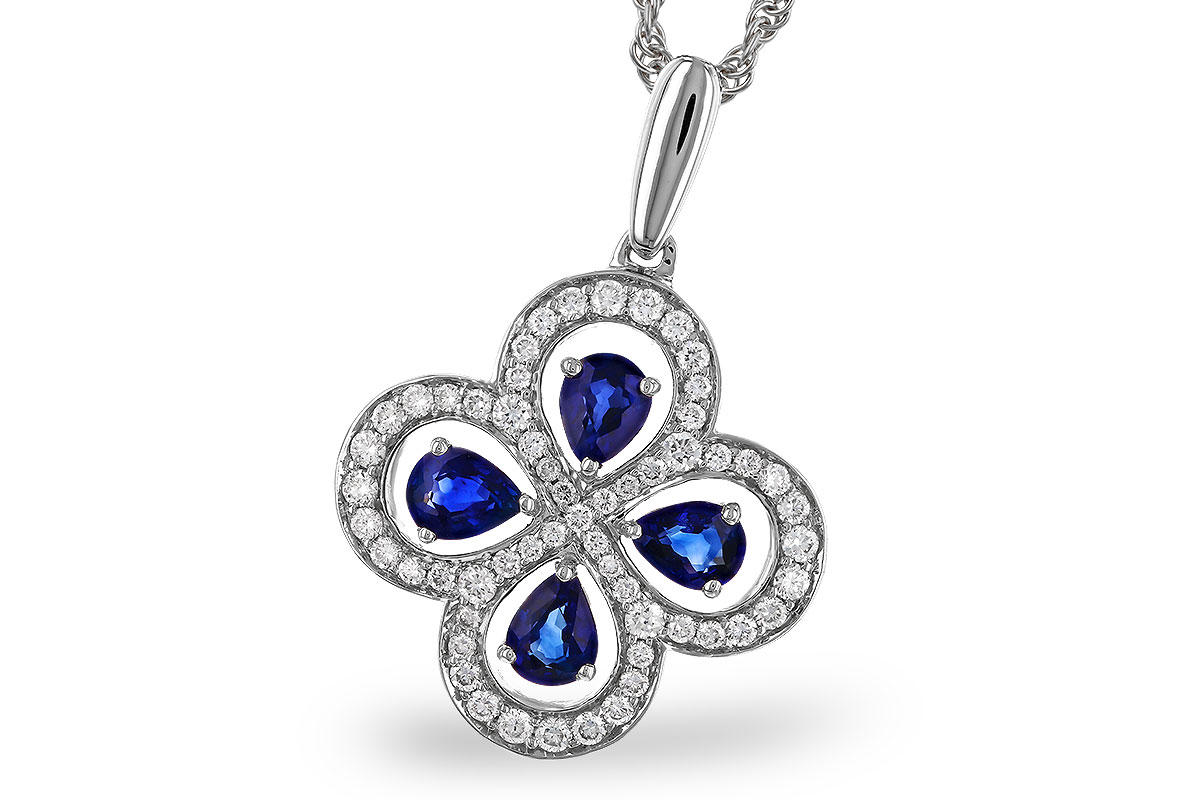 G329-29583: NECKLACE .68 SAPPHIRE TW .96 TGW