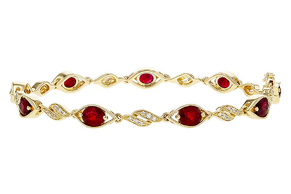 G329-29628: BRACELET 3.68 RUBY 3.92 TGW (7")