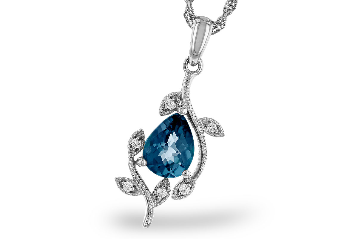 G329-31419: NECK 1.20 LONDON BLUE TOPAZ 1.25 TGW (8x6MM LBT)