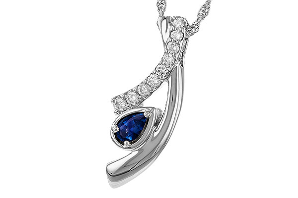 G329-33183: NECKLACE .23 SAPP .40 TGW (5x3 SAPP)