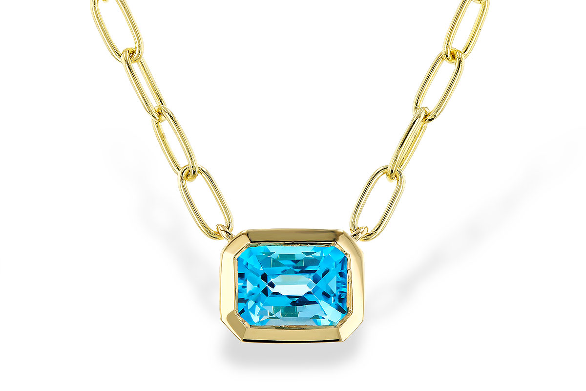 G329-33255: NECKLACE 1.20 SWISS BLUE TOPAZ (18")