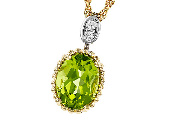 G329-35064: NECKLACE 1.22 PERIDOT 1.25 TGW (8x6MM OV)