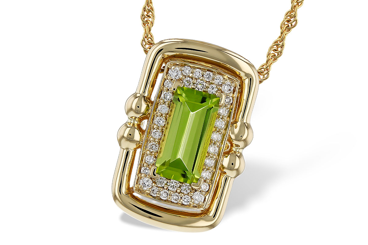 G329-35937: NECKLACE .72 PERIDOT .84 TGW (8x4MM PER)