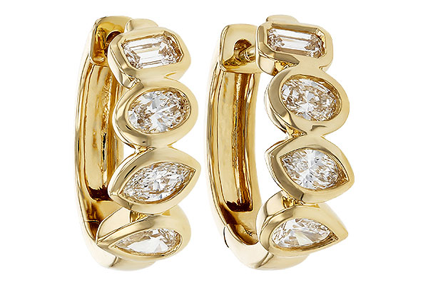G330-18637: EARRINGS .68 TW FANCY CUT DIAS