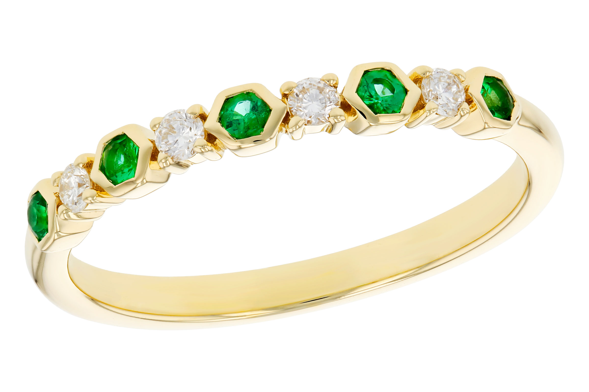 G330-21392: LDS WED RG .10 TW EMERALD .20 TGW