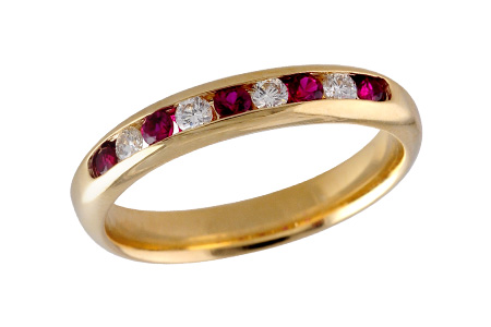 H147-46828: LDS WED RG .22 RUBY .38 TGW