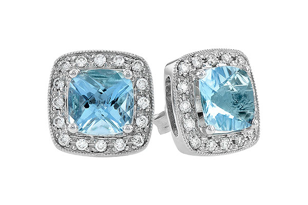 H150-23264: EARRINGS 1.55 AQUA 1.75 TGW