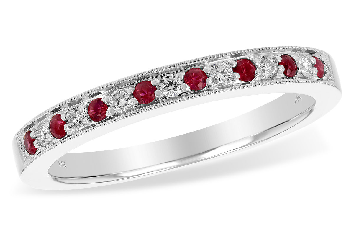 H238-42292: LDS WED RG .12 RUBY .21 TGW