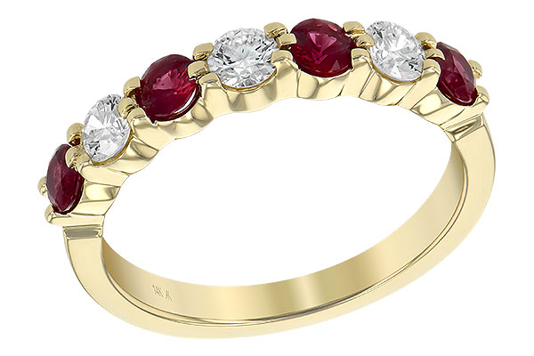 H240-24146: LDS WED RG .61 TW RUBY 1.00 TGW