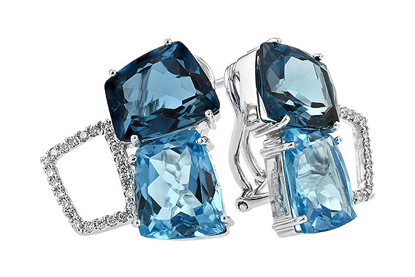 H242-94173: EARR 10.80 BLUE TOPAZ 11.00 TGW