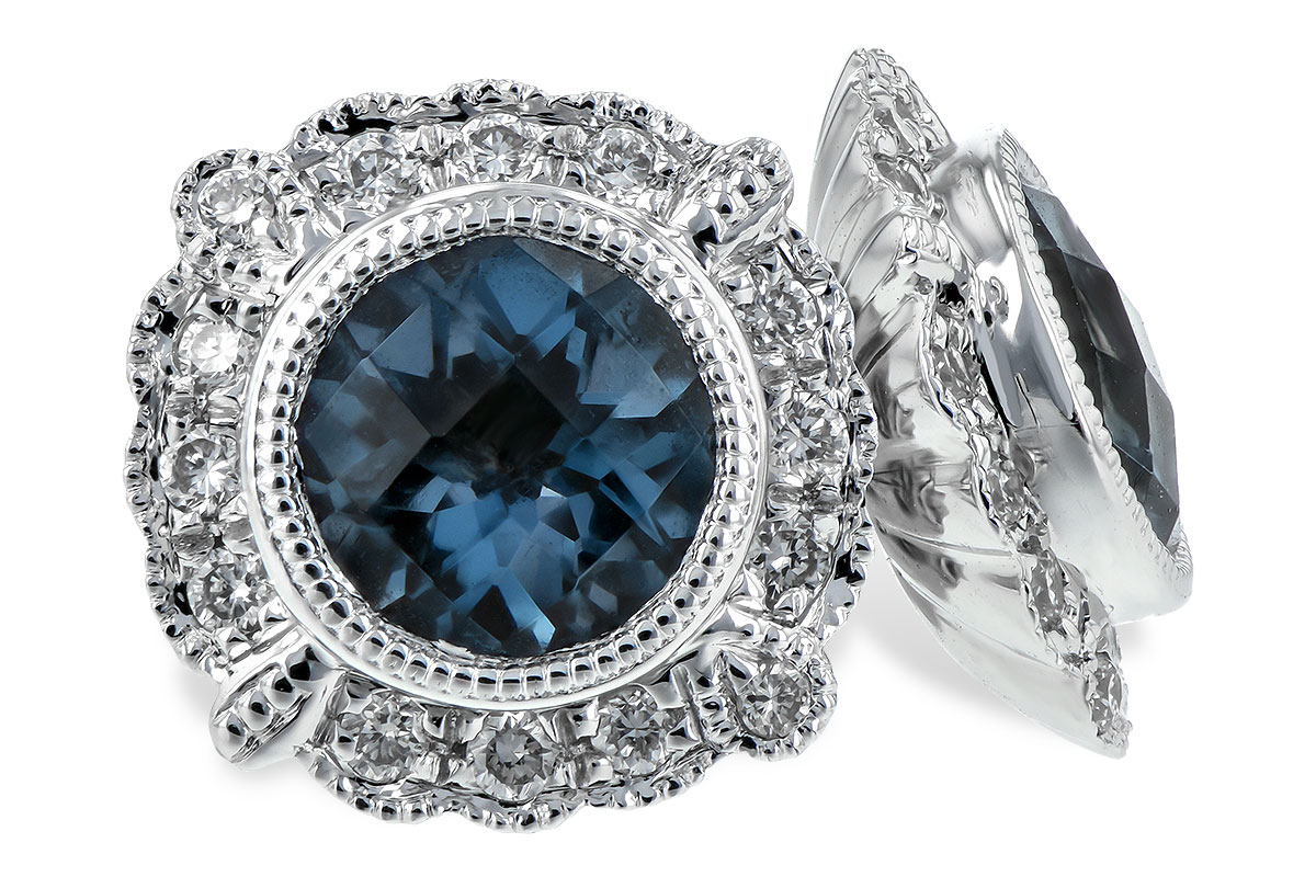 H243-84110: EARR 1.03 BLUE TOPAZ 1.17 TGW