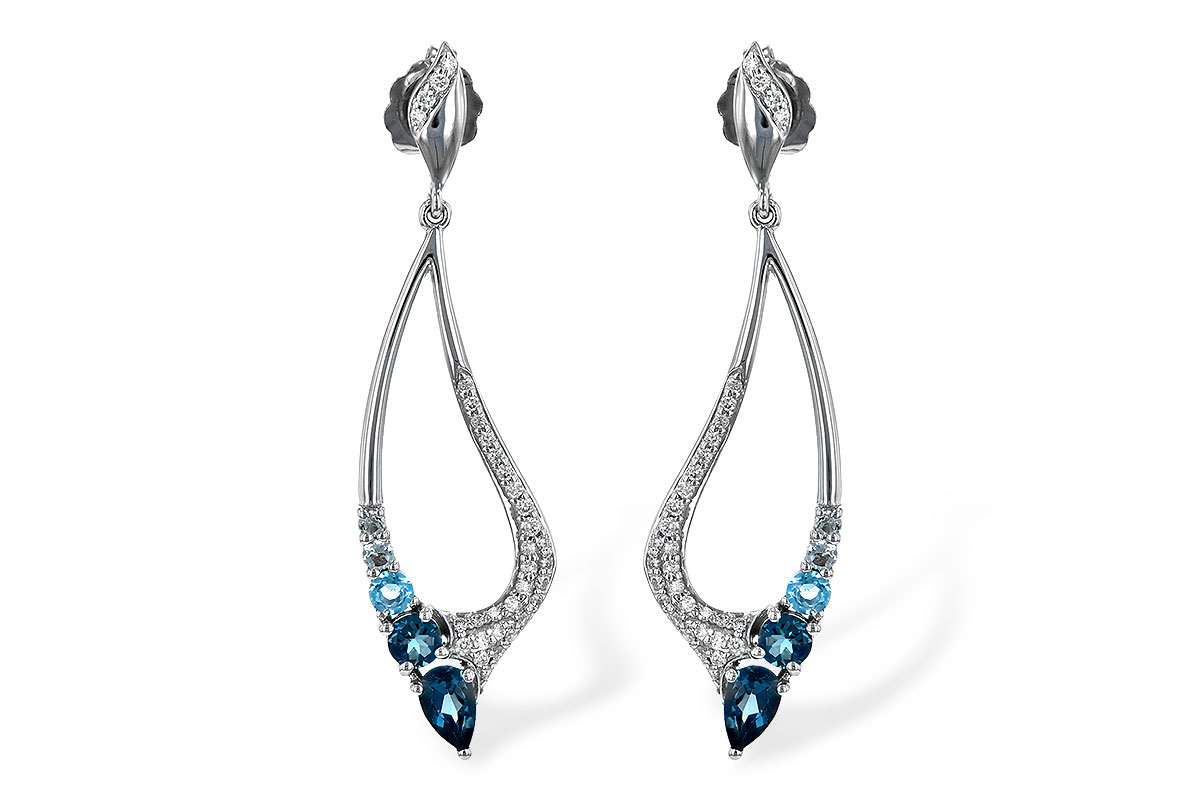 H243-88646: EARR .98 BLUE TOPAZ 1.25 TGW
