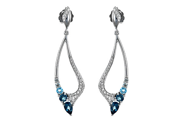 H243-88646: EARR .98 BLUE TOPAZ 1.25 TGW
